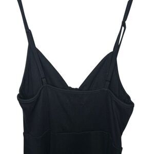 Wild Fable Womens Size Medium Strappy Skater Dress Black Ribbed Knit Fit & Flare